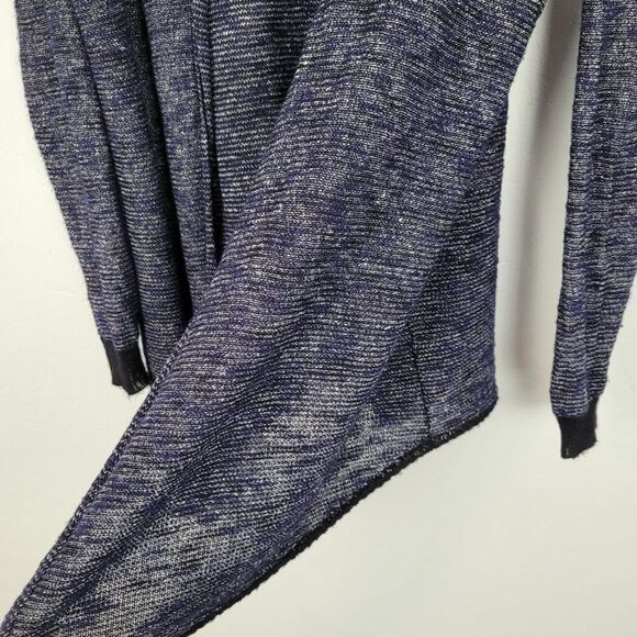 Eileen Fisher Linen Blend Italian Yarn Open Front Cardigan Long Line Blue XL - Picture 8 of 13